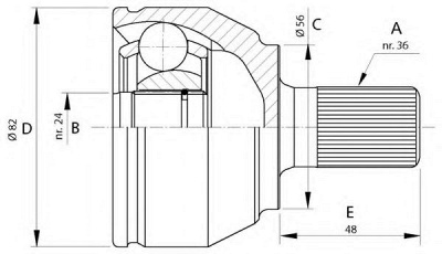 OPEN PARTS cvj569810 -  Шарнирный комплект, приводной вал